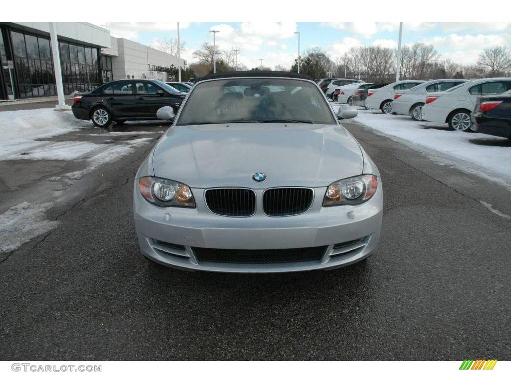 2009 1 Series 128i Convertible - Titanium Silver Metallic / Black Boston Leather photo #8