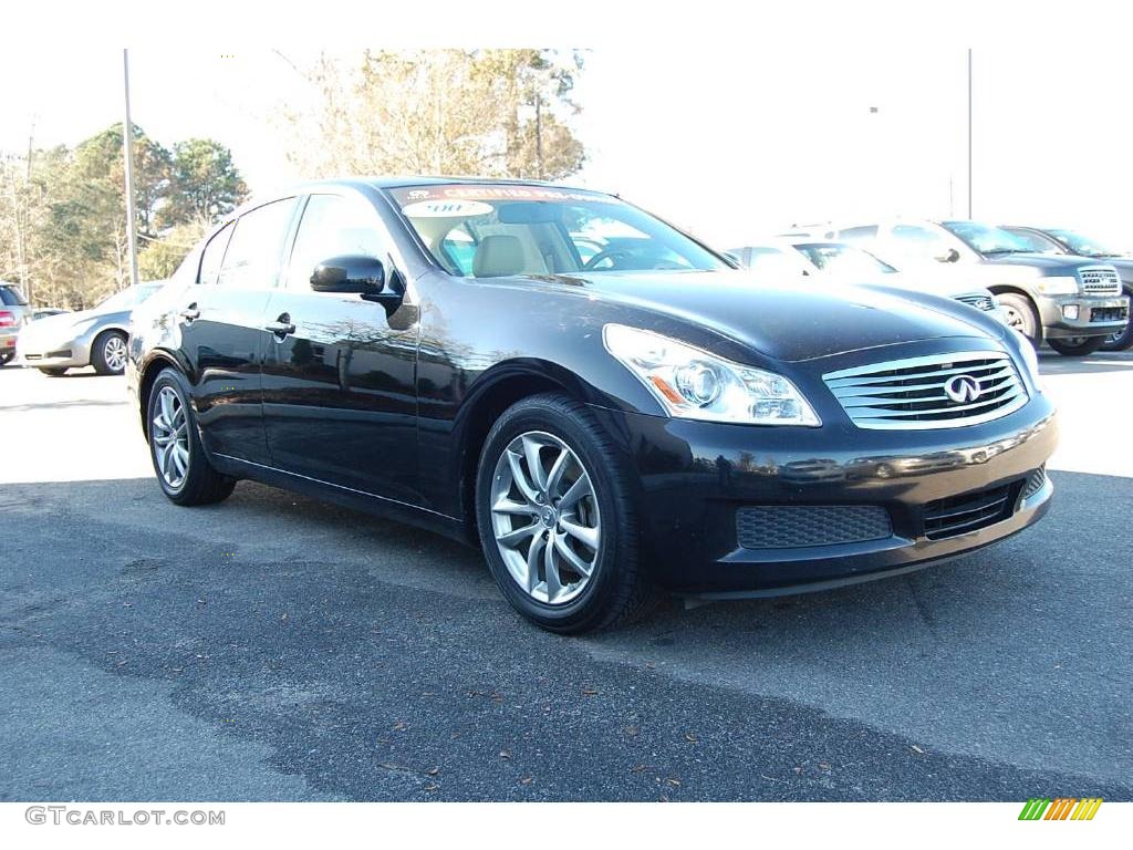 2007 G 35 Journey Sedan - Black Obsidian / Wheat Beige photo #1