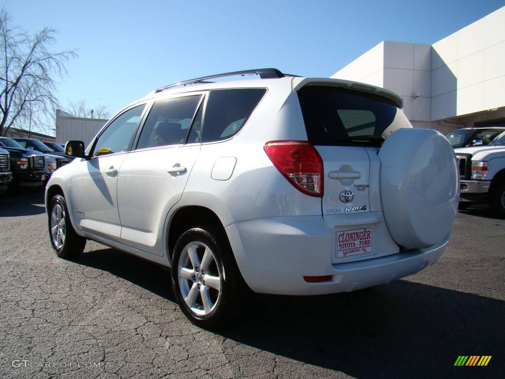 2008 RAV4 Limited 4WD - Blizzard Pearl White / Taupe photo #27