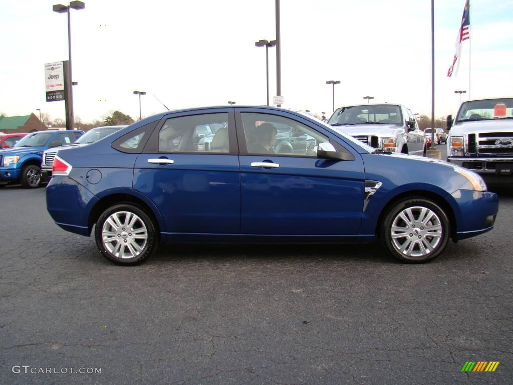 2009 Focus SEL Sedan - Vista Blue Metallic / Medium Stone photo #2
