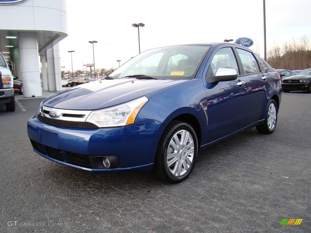 2009 Focus SEL Sedan - Vista Blue Metallic / Medium Stone photo #6