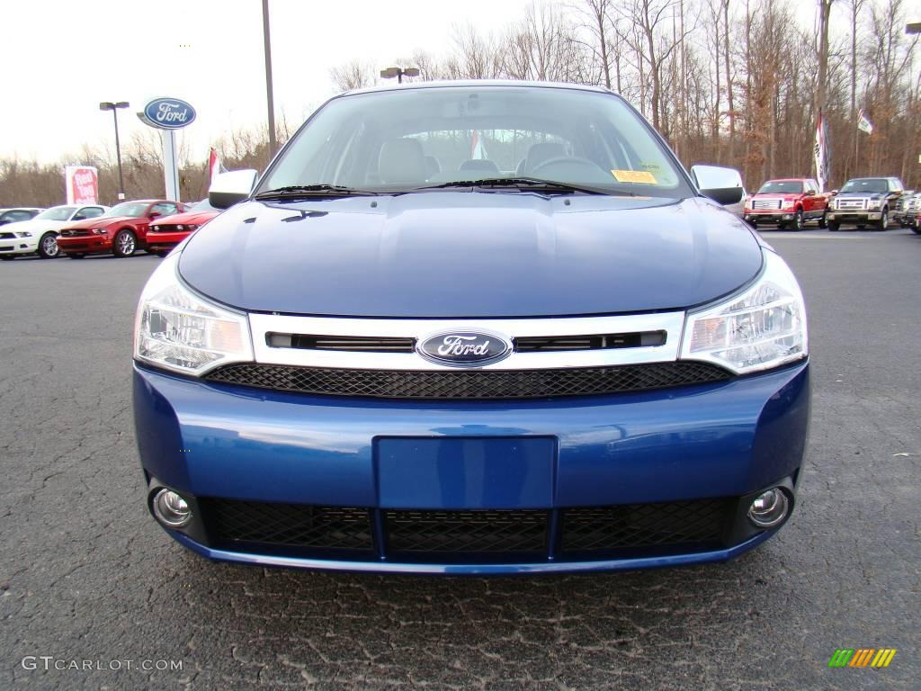 2009 Focus SEL Sedan - Vista Blue Metallic / Medium Stone photo #7