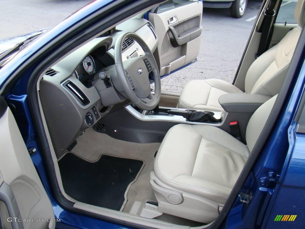 2009 Focus SEL Sedan - Vista Blue Metallic / Medium Stone photo #8