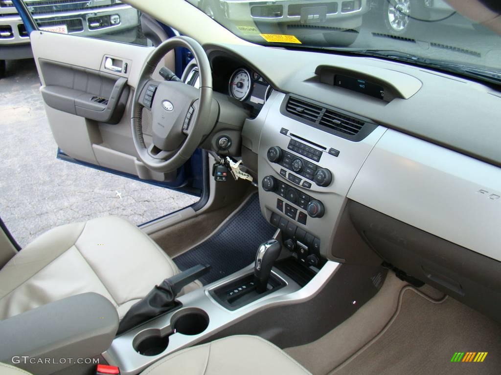 2009 Focus SEL Sedan - Vista Blue Metallic / Medium Stone photo #12