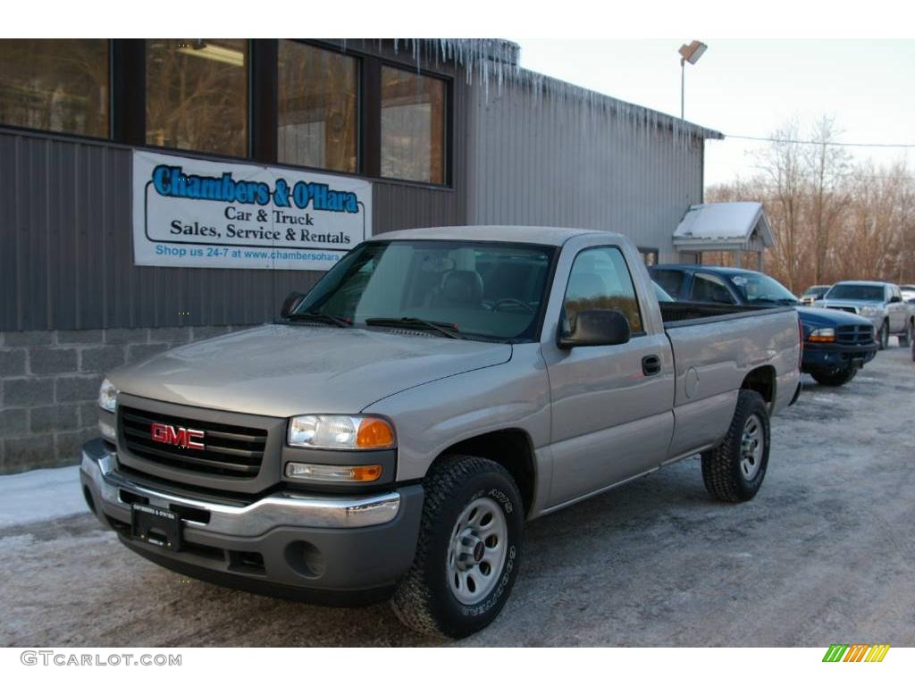 2006 Sierra 1500 Regular Cab 4x4 - Silver Birch Metallic / Pewter photo #1