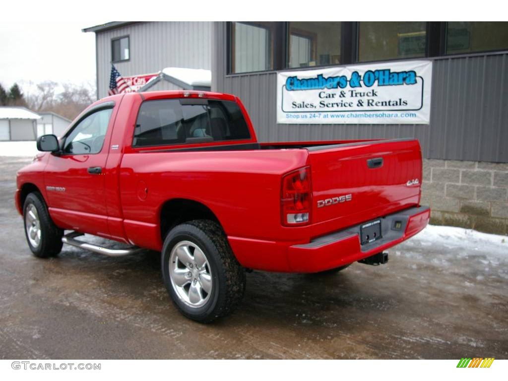 2002 Ram 1500 Sport Regular Cab 4x4 - Flame Red / Taupe photo #10