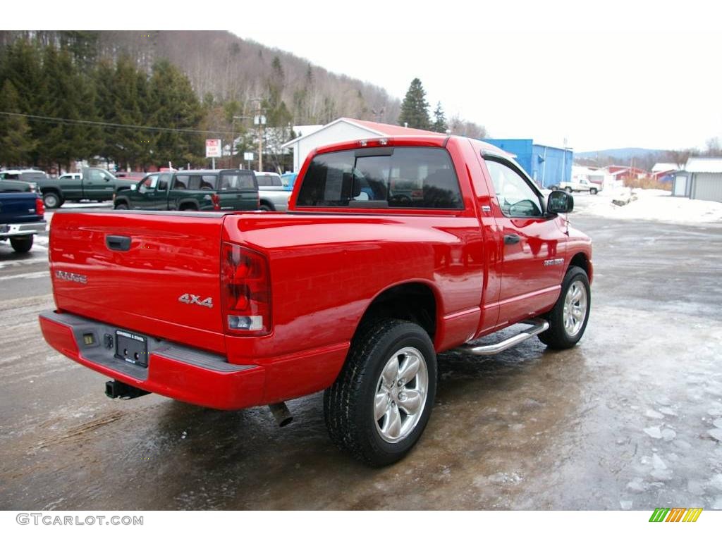 2002 Ram 1500 Sport Regular Cab 4x4 - Flame Red / Taupe photo #12