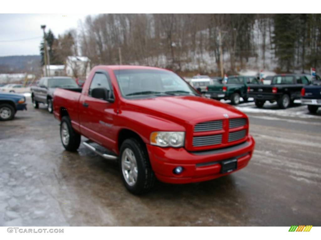 2002 Ram 1500 Sport Regular Cab 4x4 - Flame Red / Taupe photo #16