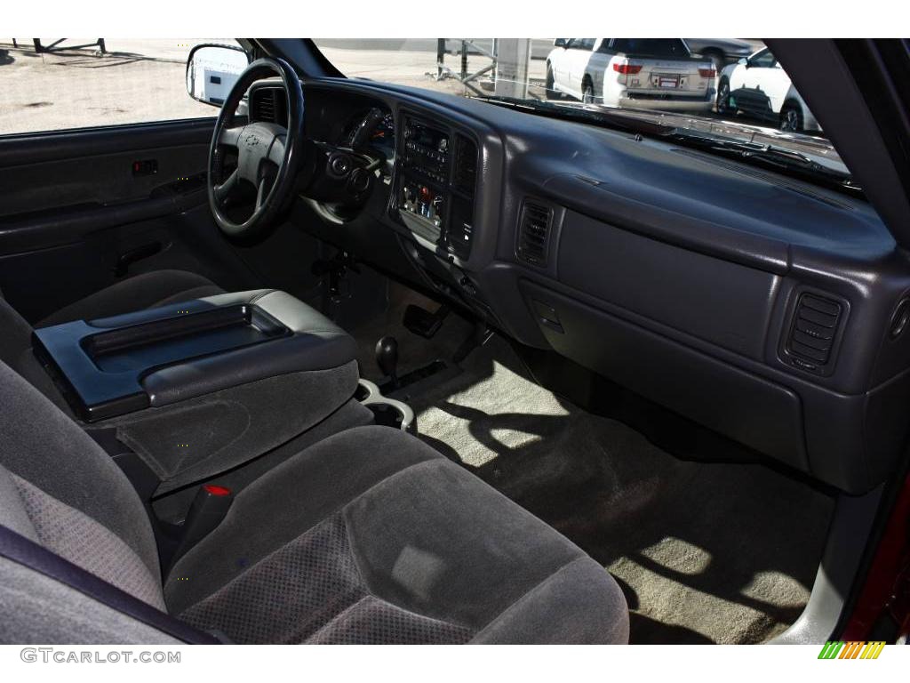 2003 Silverado 1500 LS Extended Cab 4x4 - Dark Carmine Red Metallic / Medium Gray photo #13