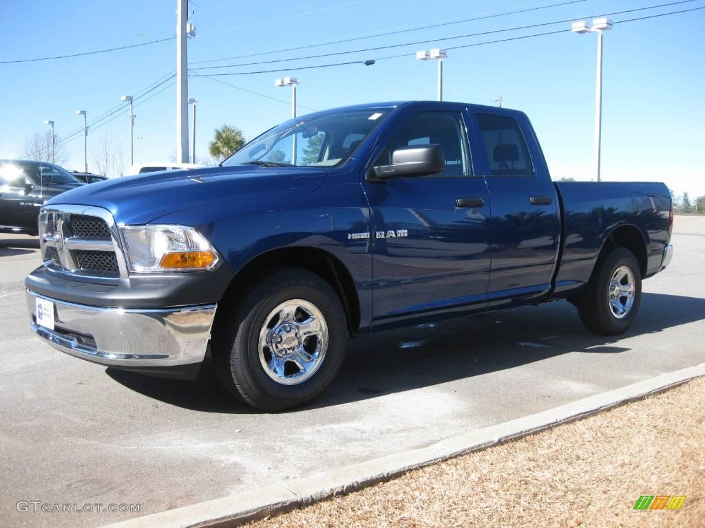 2010 Ram 1500 ST Quad Cab - Deep Water Blue Pearl / Dark Slate Gray photo #1