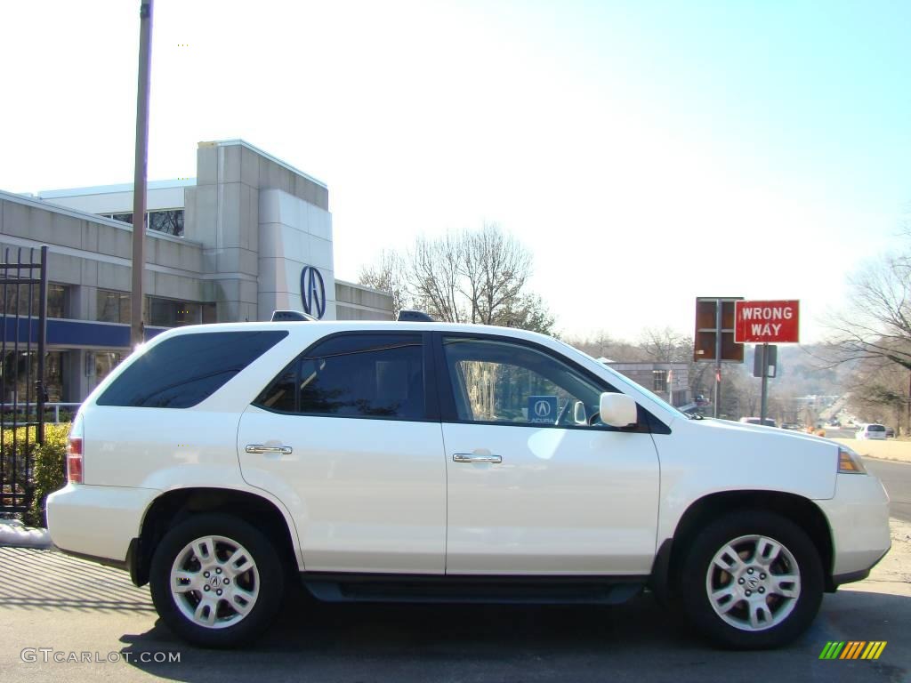 2006 MDX  - Aspen White Pearl / Saddle/Black photo #3