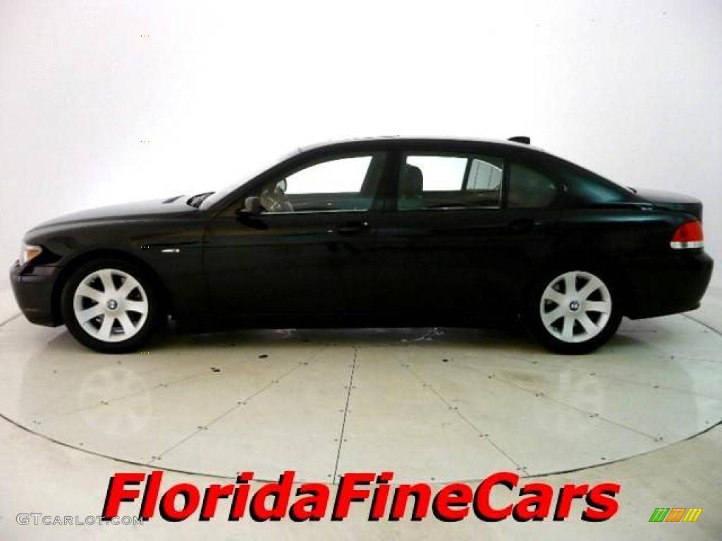 2003 7 Series 745Li Sedan - Jet Black / Black/Black photo #3
