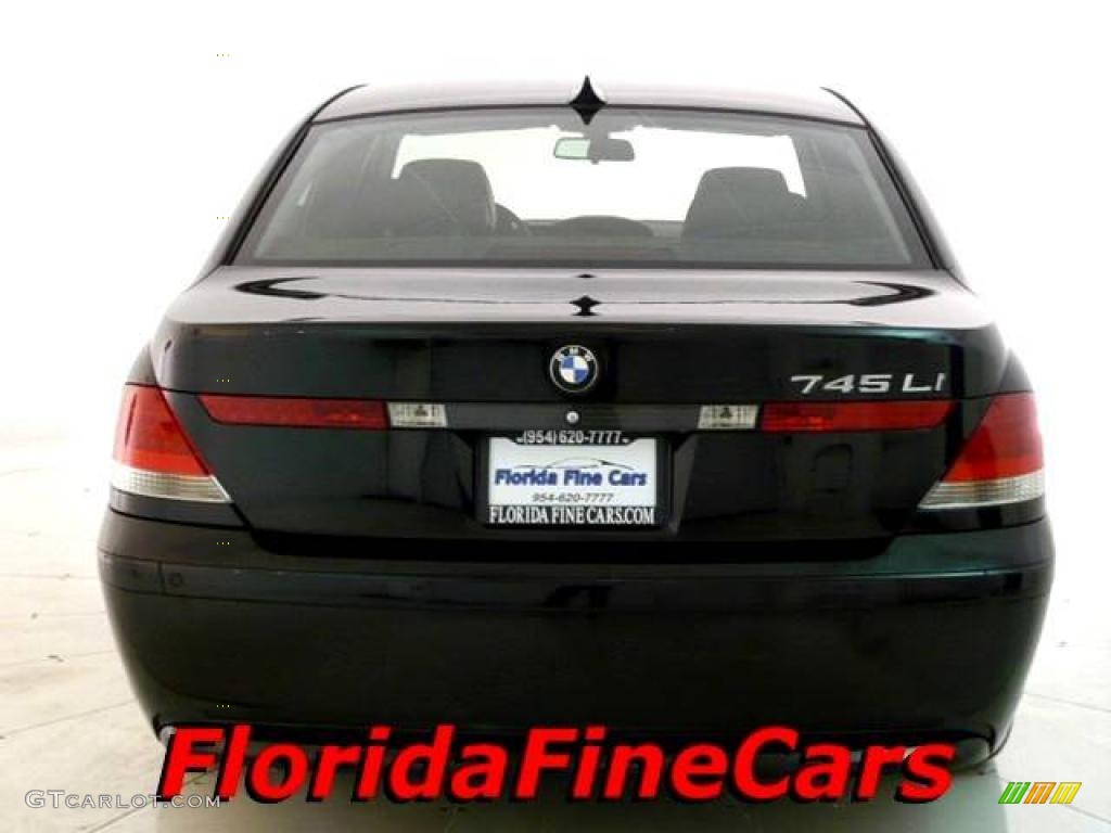 2003 7 Series 745Li Sedan - Jet Black / Black/Black photo #6