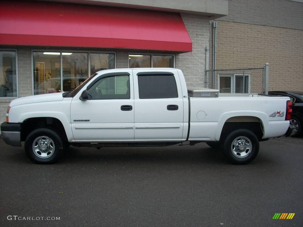 2004 Silverado 2500HD LS Crew Cab 4x4 - Summit White / Medium Gray photo #2