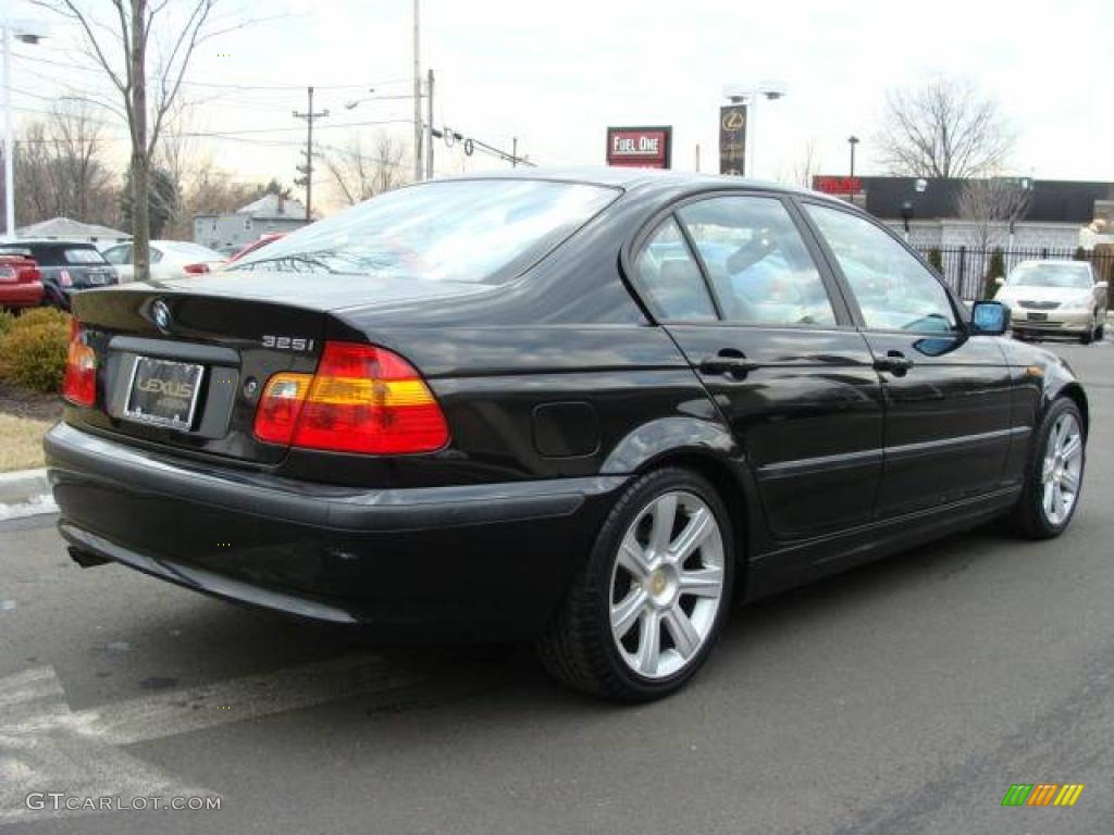2002 3 Series 325i Sedan - Jet Black / Grey photo #4