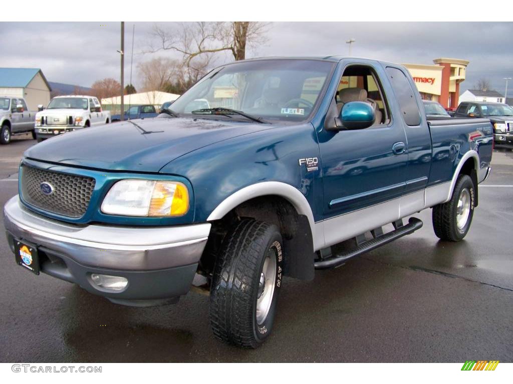 2001 F150 XLT SuperCab 4x4 - Island Blue Metallic / Medium Graphite photo #1