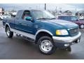 2001 Island Blue Metallic Ford F150 XLT SuperCab 4x4  photo #3