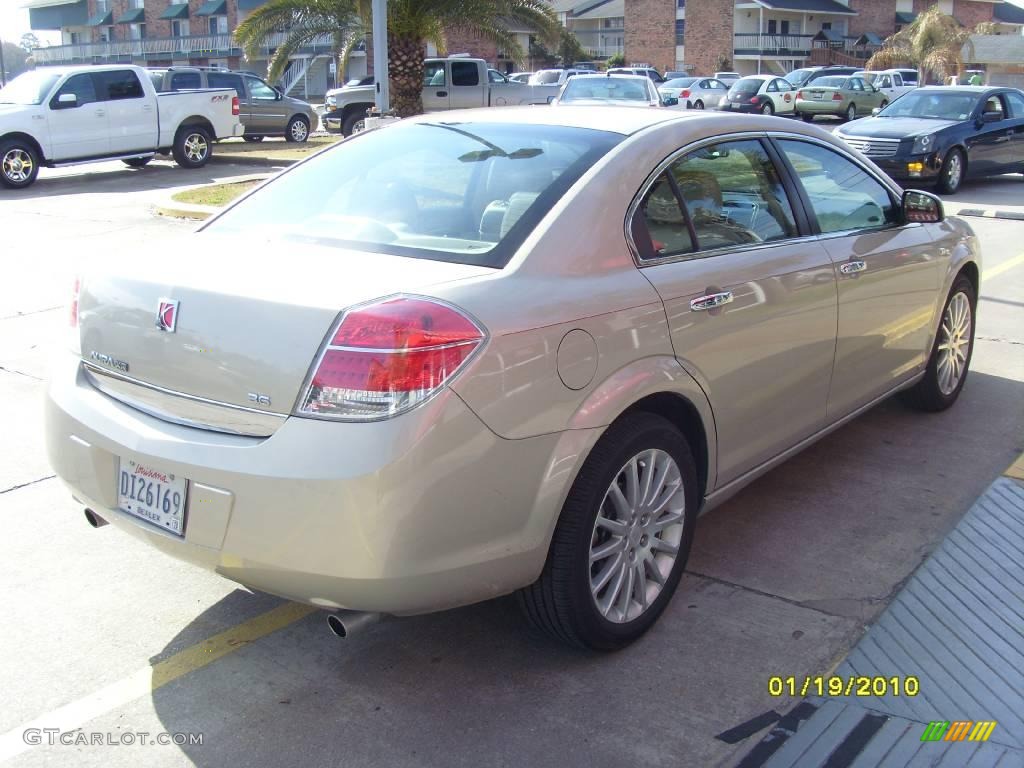 2009 Aura XR V6 - Gold Mist Metallic / Tan photo #4