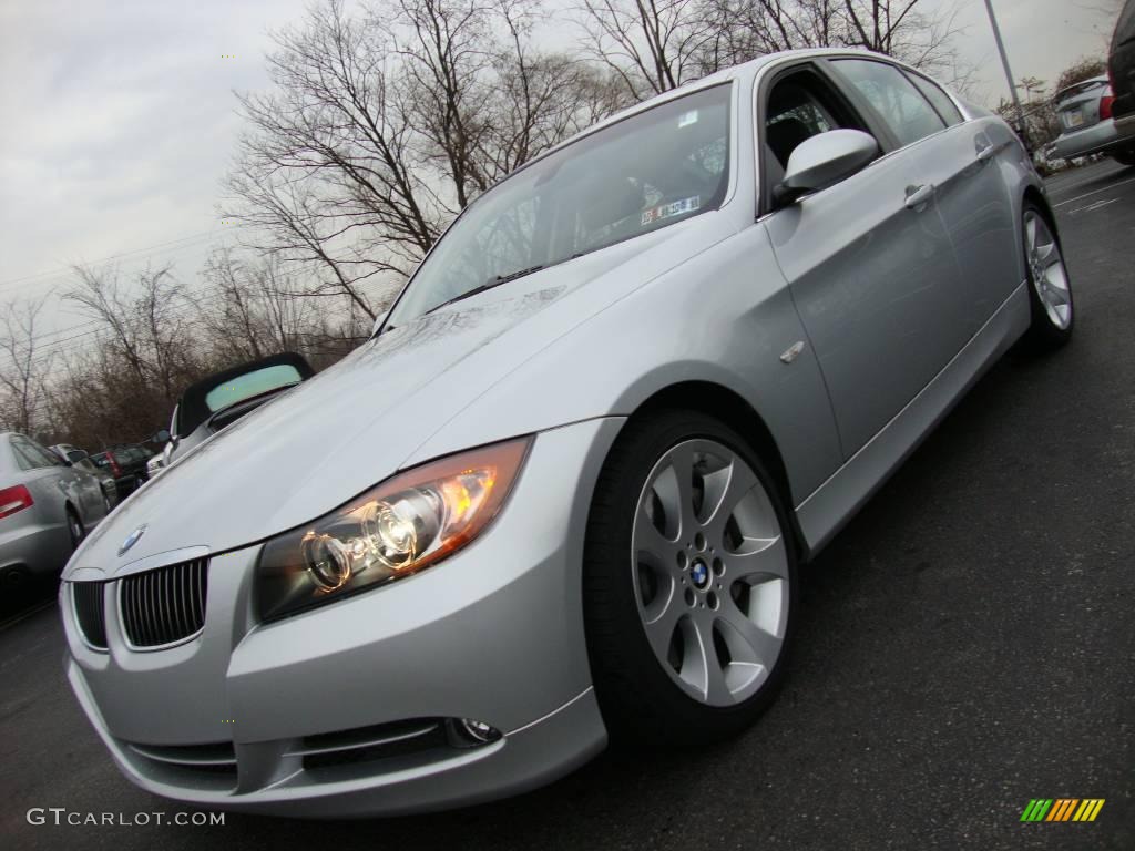 2008 3 Series 335i Sedan - Titanium Silver Metallic / Black photo #2