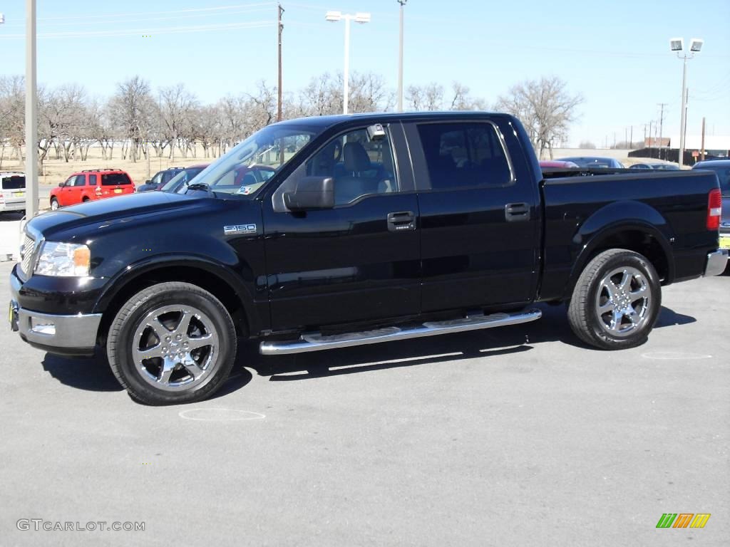 2005 F150 Lariat SuperCrew - Black / Tan photo #2