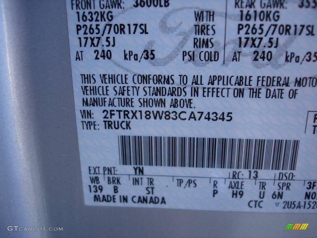 2003 F150 STX SuperCab 4x4 - Silver Metallic / Dark Graphite Grey photo #15