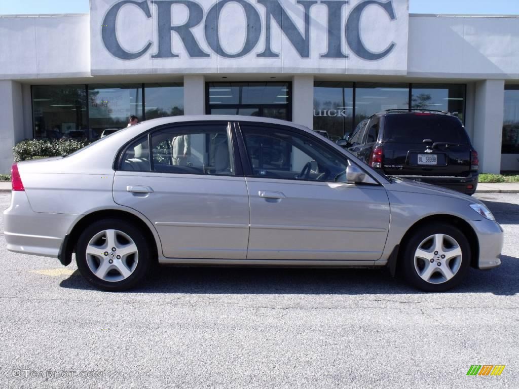 2005 Civic EX Sedan - Shoreline Mist Metallic / Ivory photo #1