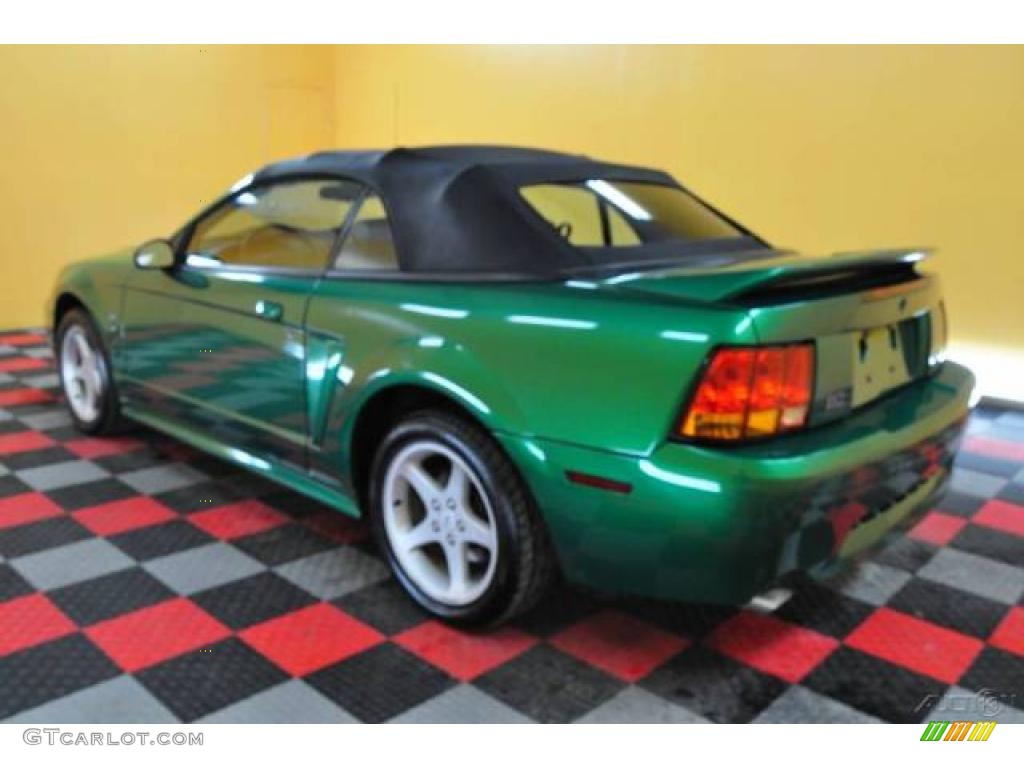 1999 Mustang SVT Cobra Convertible - Electric Green Metallic / Dark Charcoal photo #4