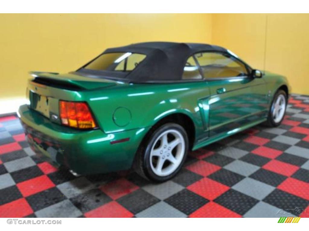 1999 Mustang SVT Cobra Convertible - Electric Green Metallic / Dark Charcoal photo #6