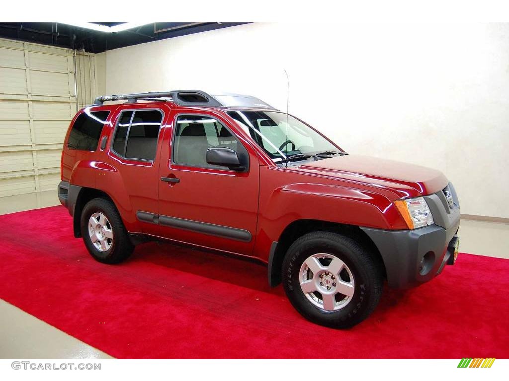 2005 Xterra S - Red Brawn Pearl / Steel/Graphite photo #3