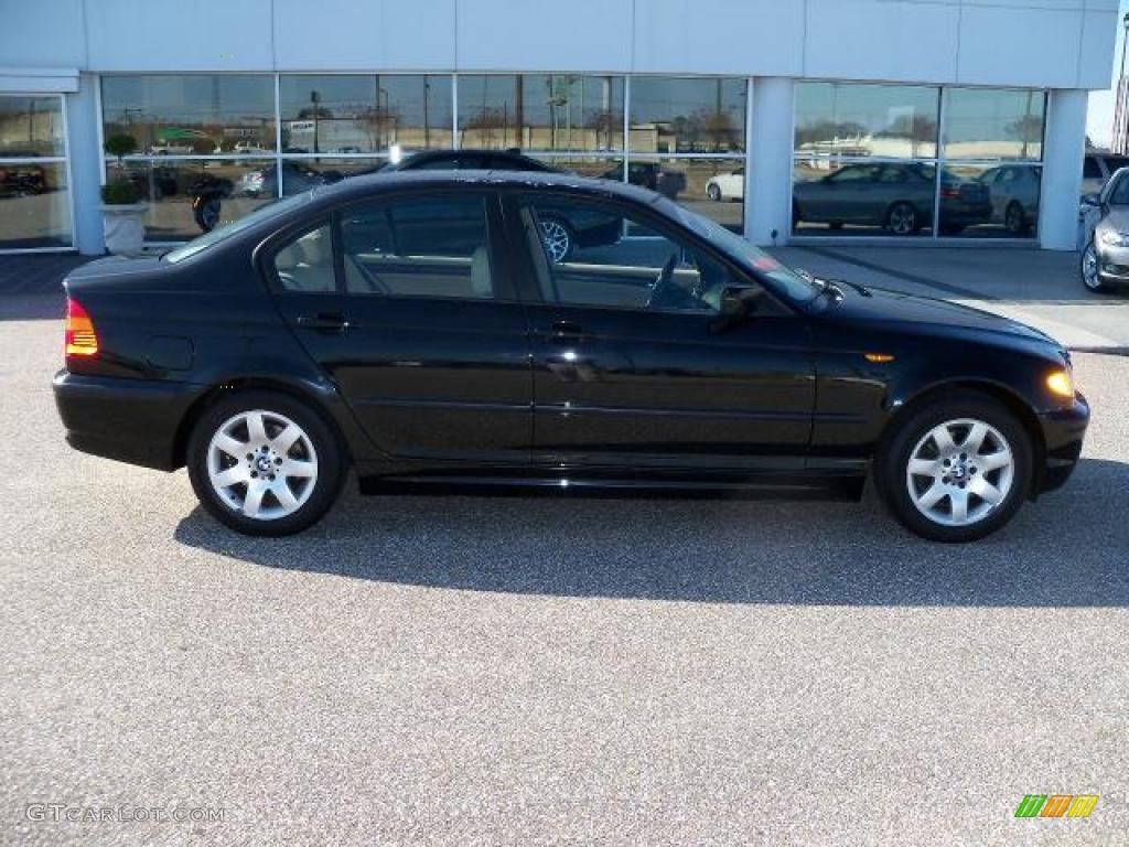 2004 3 Series 325i Sedan - Jet Black / Sand photo #2