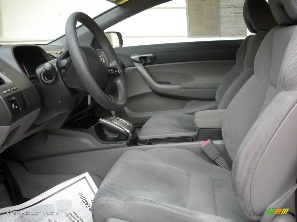 2007 Civic LX Coupe - Galaxy Gray Metallic / Ivory photo #9