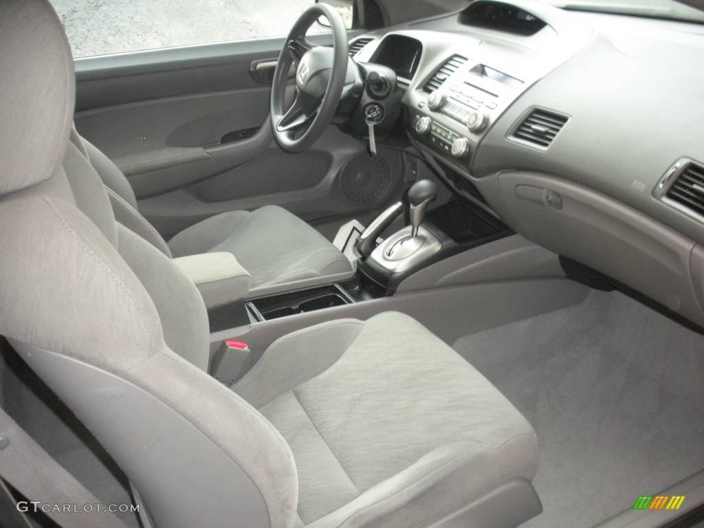 2007 Civic LX Coupe - Galaxy Gray Metallic / Ivory photo #13