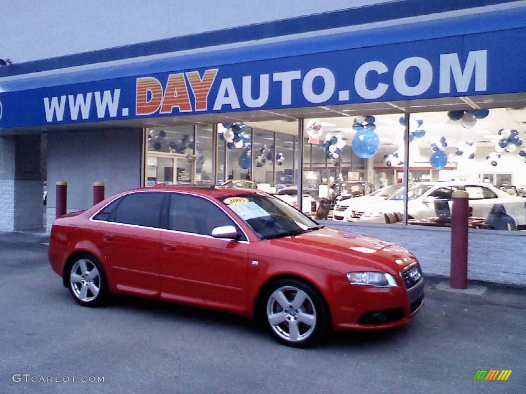 2005 S4 4.2 quattro Sedan - Brilliant Red / Silver photo #1