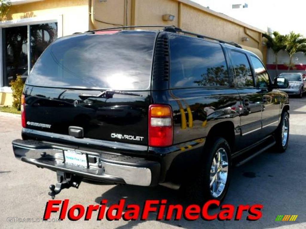 2003 Suburban 1500 LT - Black / Tan/Neutral photo #2