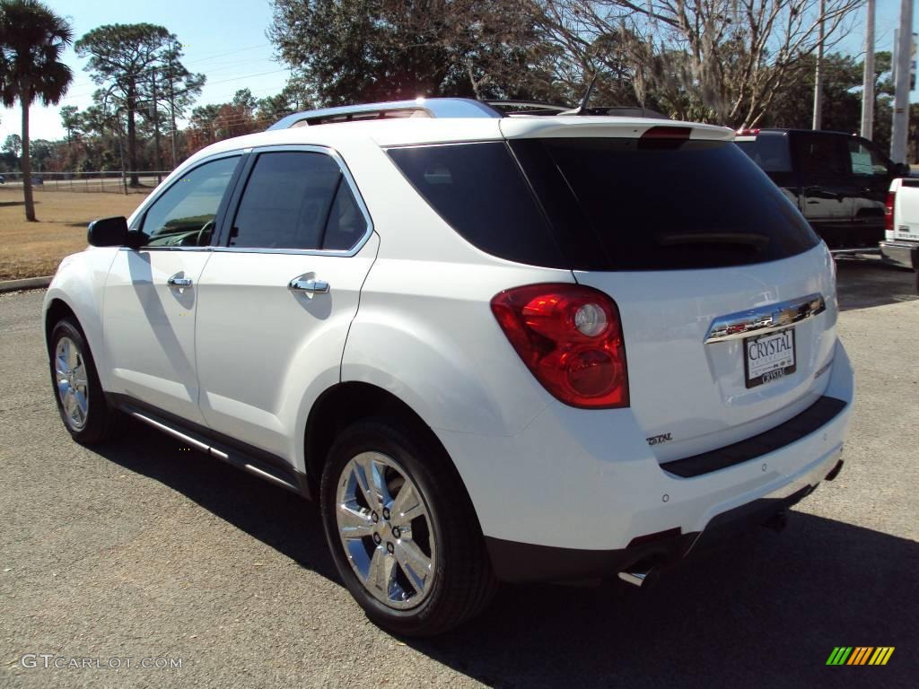 2010 Equinox LTZ - Summit White / Jet Black/Brownstone photo #3