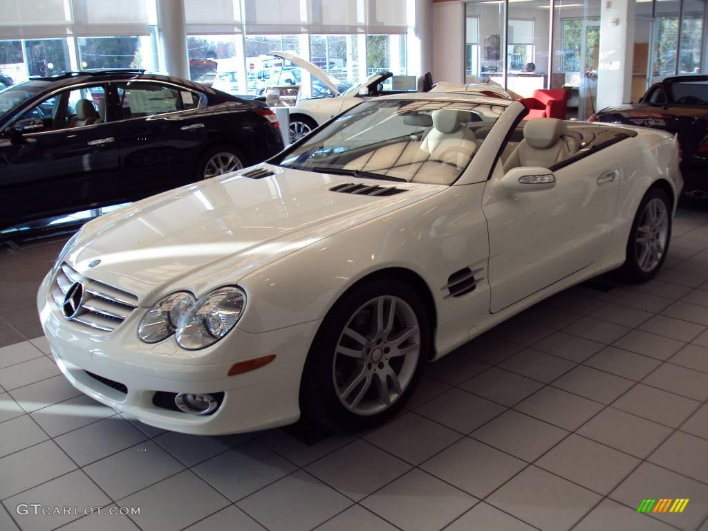 2008 SL 550 Roadster - Alabaster White / Stone photo #1