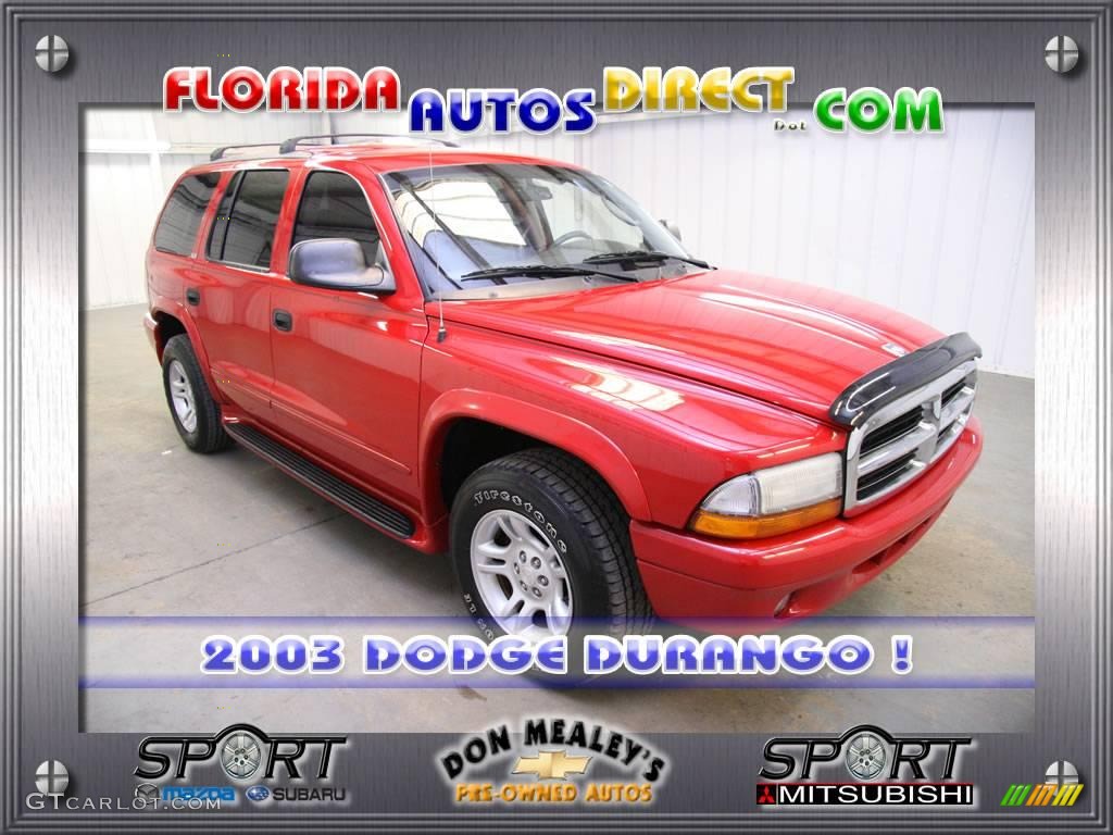 2003 Durango SLT - Flame Red / Dark Slate Gray photo #1