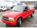 2001 Victory Red Chevrolet S10 LS Extended Cab 4x4  photo #1