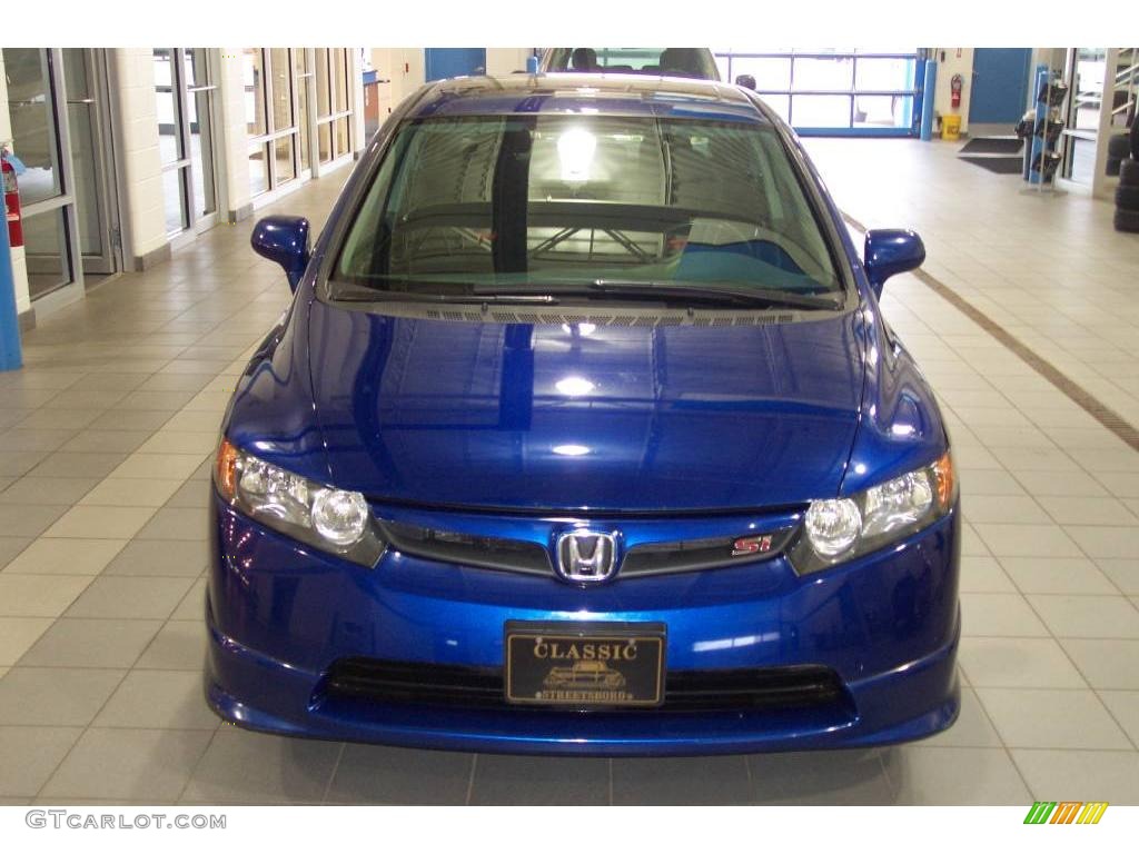 2007 Civic Si Sedan - Royal Blue Pearl / Black photo #5