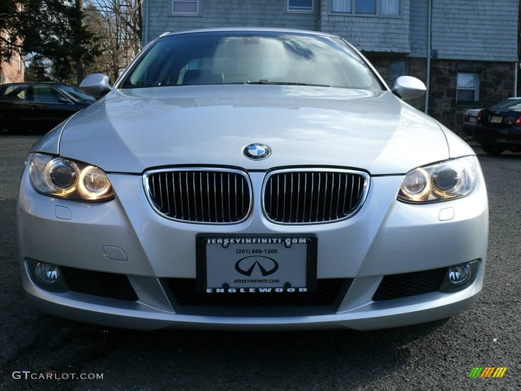 2007 3 Series 328xi Coupe - Titanium Silver Metallic / Black photo #2