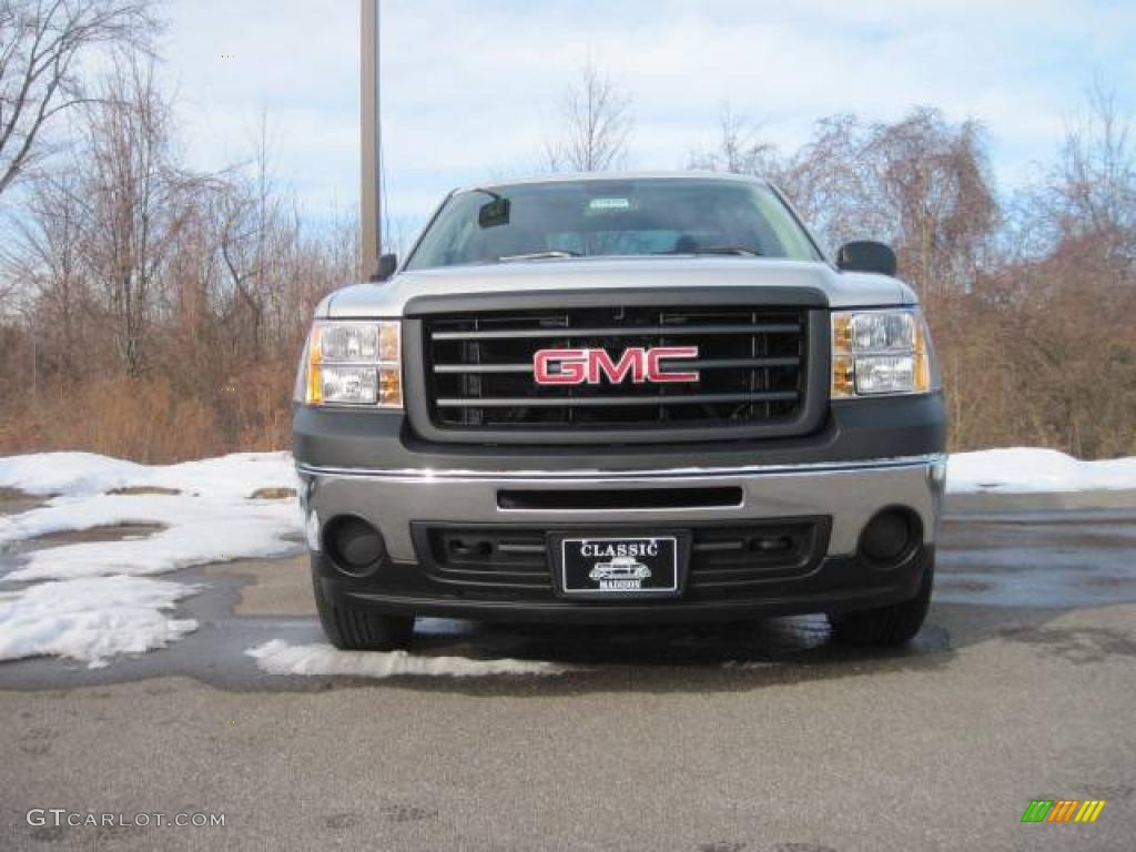 2010 Sierra 1500 Extended Cab 4x4 - Pure Silver Metallic / Dark Titanium photo #2