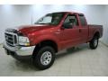 2002 Toreador Red Metallic Ford F250 Super Duty XLT SuperCab 4x4  photo #3