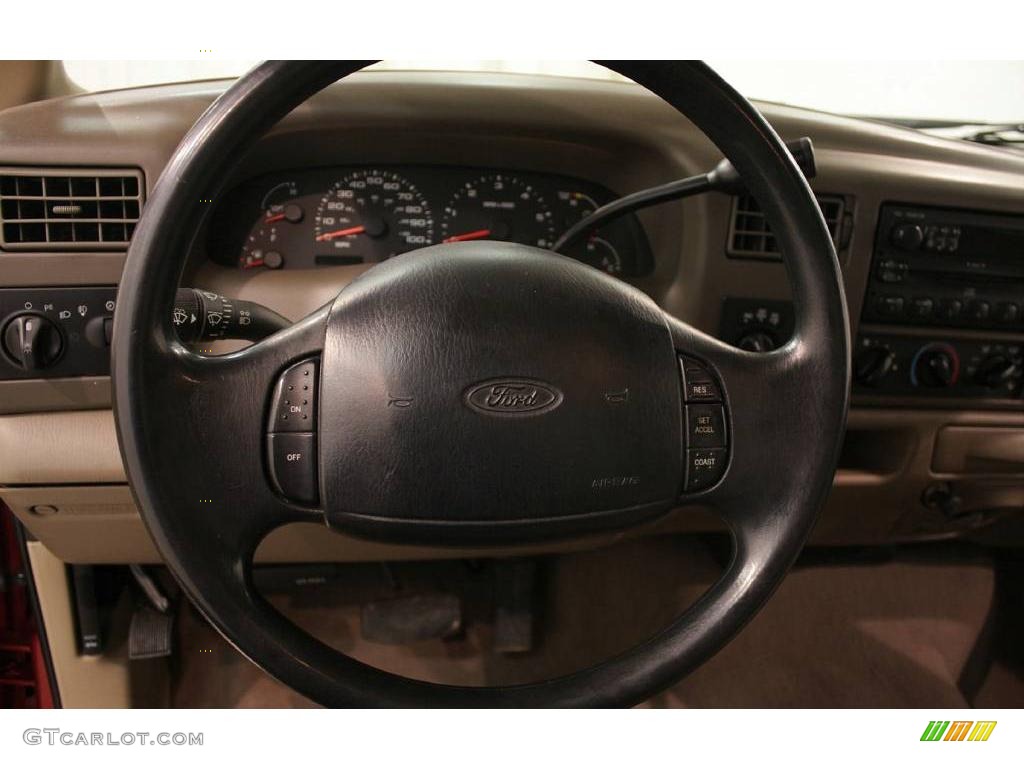 2002 F250 Super Duty XLT SuperCab 4x4 - Toreador Red Metallic / Medium Parchment photo #7