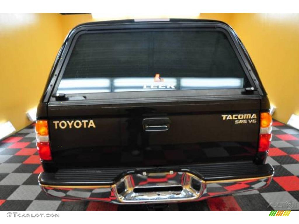2003 Tacoma V6 TRD Double Cab 4x4 - Black Sand Pearl / Oak photo #5