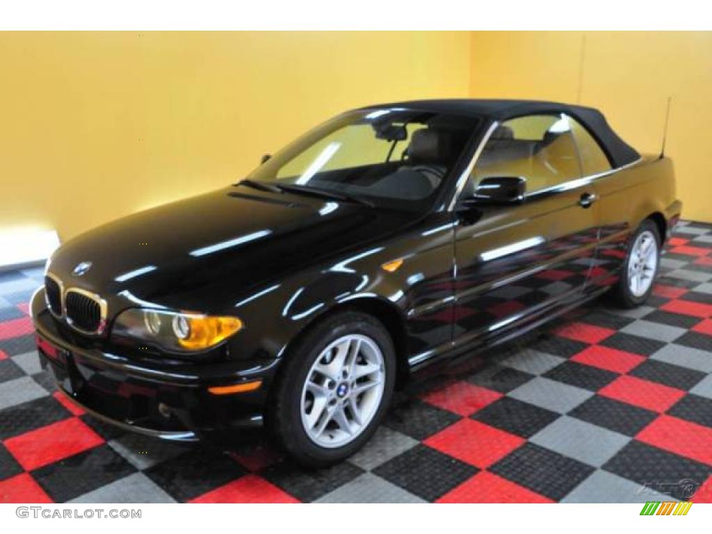 2004 3 Series 325i Convertible - Jet Black / Sand photo #3