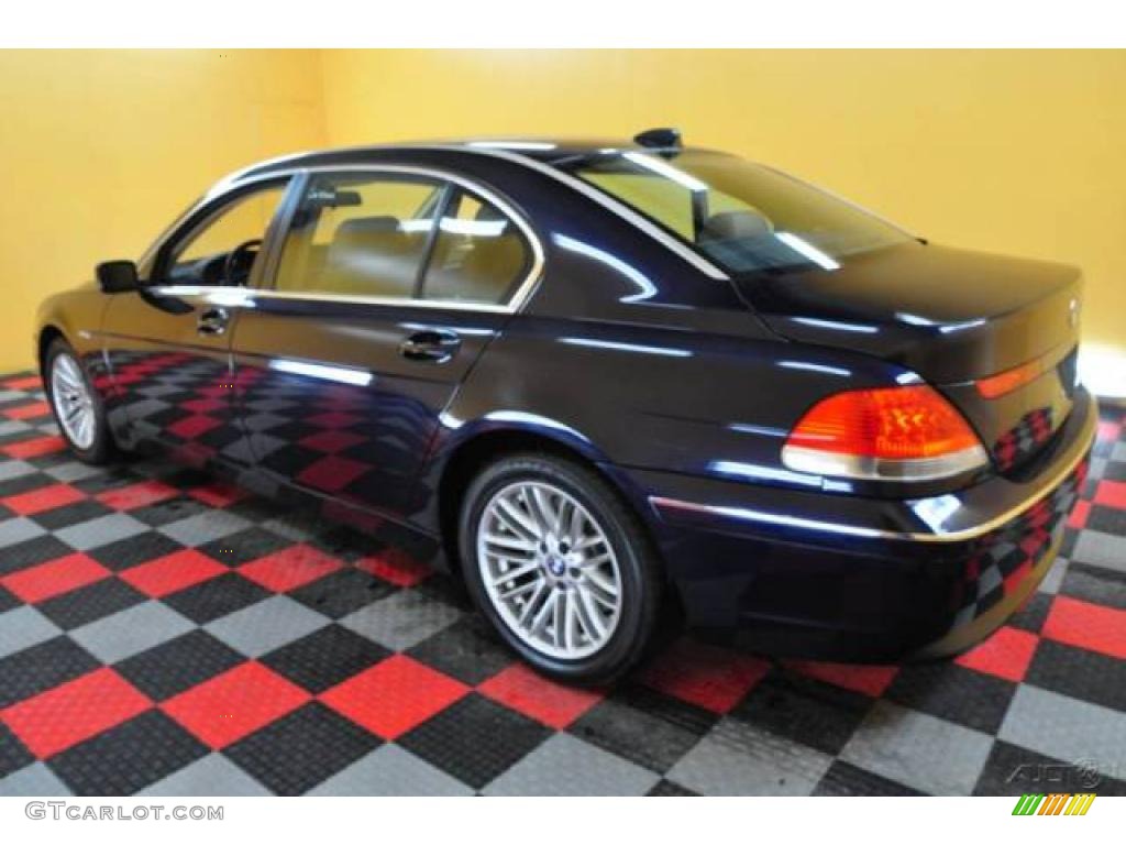 2003 7 Series 745Li Sedan - Orient Blue Metallic / Dark Beige/Beige III photo #4