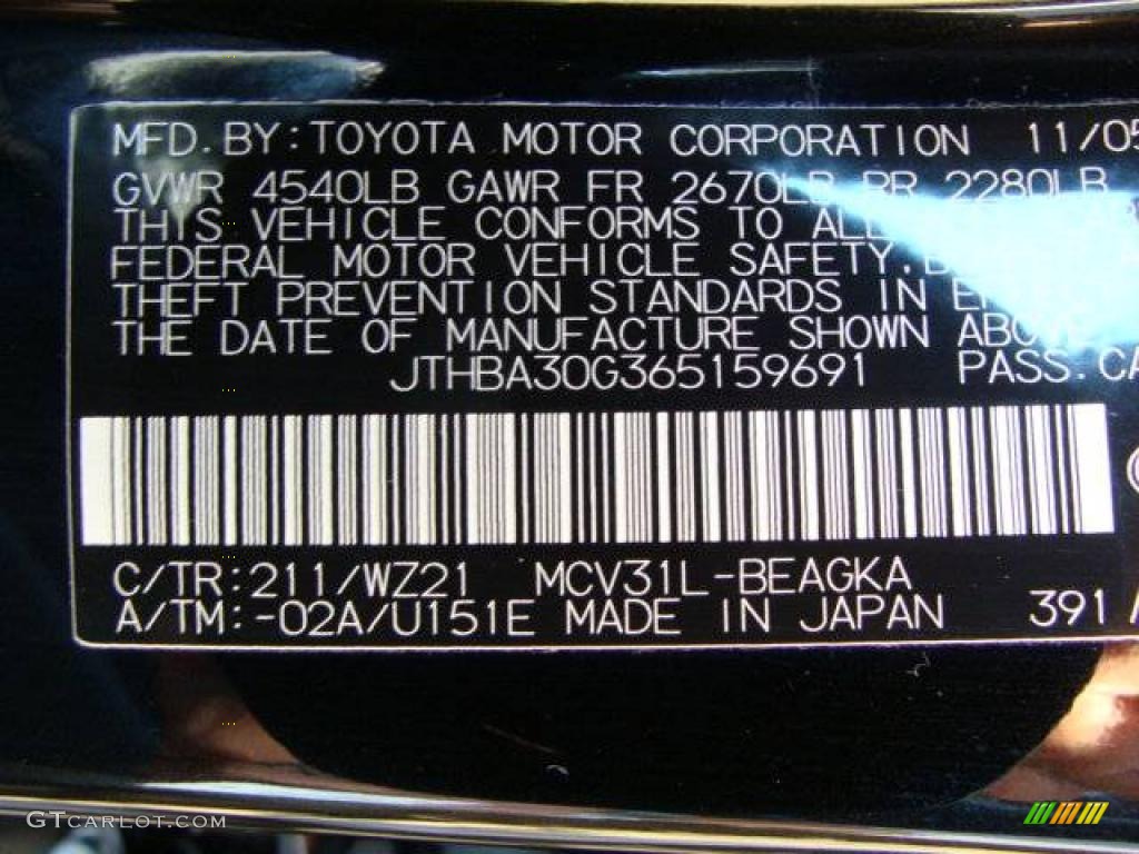 2006 ES 330 - Black Diamond / Black photo #16
