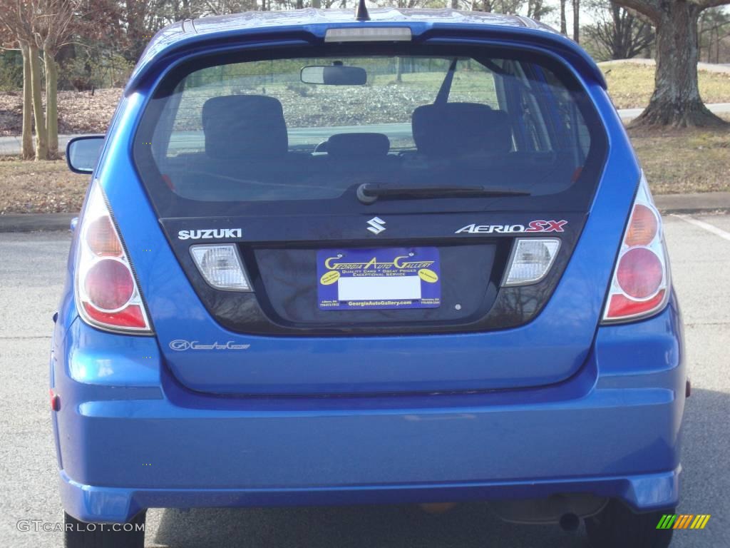 2006 Aerio SX Sport Wagon - Techno Blue Metallic / Black photo #8