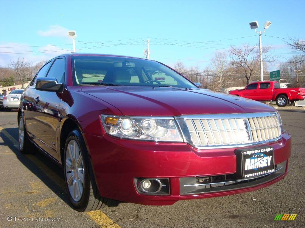 2007 MKZ Sedan - Merlot Metallic / Light Stone photo #15