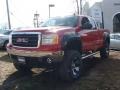 2008 Fire Red GMC Sierra 1500 SLE Extended Cab 4x4  photo #1